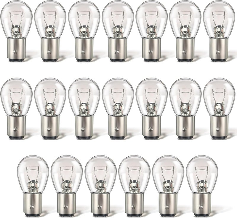 Meonum 20 Pack 1157 Bulbs Light Long Life Replacement 12V 21W/5W Tail Turn Signal Brake Light Bulb Bulk Compatible with 7528 2357 2057 1016 1034 1076 for Marker Tail Running Parking - Image 1